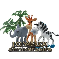 Hot Cerf Dellier Kit décor Gâteau Safari