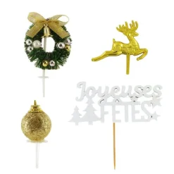 Cerf Dellier Kit décor Noël doré