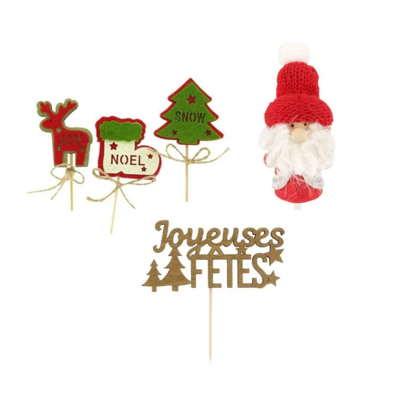 Outlet Cerf Dellier Kit décor Noël feutrine rouge