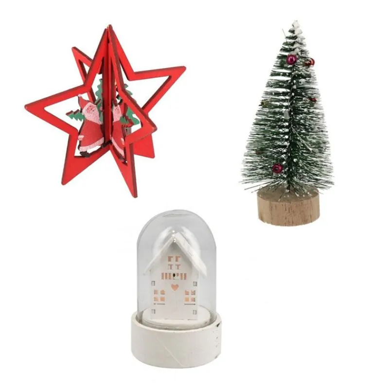 Hot Cerf Dellier Kit décor étoile de Noël en bois