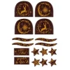 Best Cerf Dellier Kit décors de bûches en chocolat pour 14 bûches