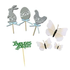 Hot Cerf Dellier Kit décors de Pâques gris