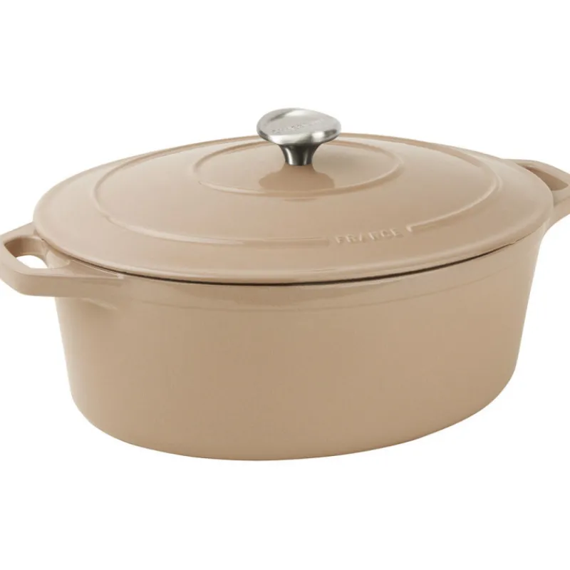 Sale Cerf Dellier Le Chasseur cocotte ovale avec couvercle ""marron glacé"" 27 x 20 cm