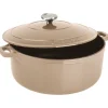 Best Cerf Dellier Le Chasseur cocotte ronde avec couvercle ""marron glacé"" 18 cm