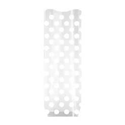 Best Cerf Dellier Lot sachets pois blancs + liens - 10 x 22 cm (x10)