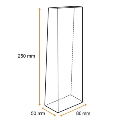 Best Cerf Dellier Lots sachets polypropylène transparent 80 x 50 x 250 mm (x 50)