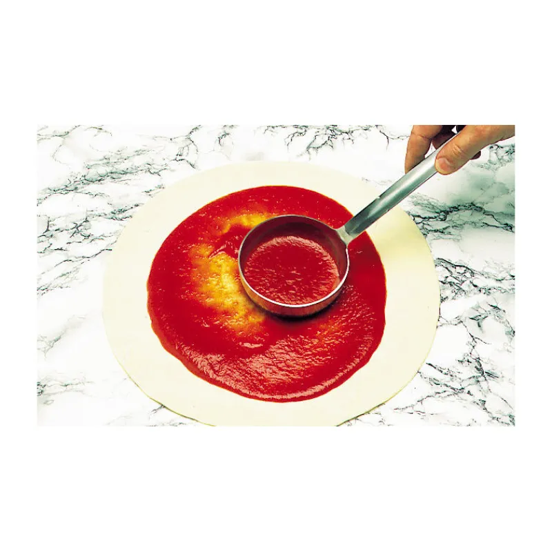 Hot Cerf Dellier Louche inox à fond plat pour pizza 10 cm