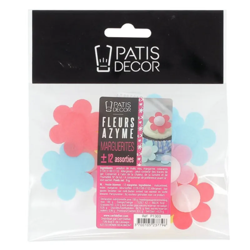 Sale Cerf Dellier Marguerites assorties en azyme x12