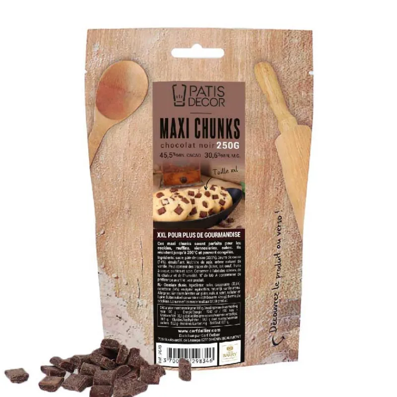 Sale Cerf Dellier Maxi chunks de chocolat noir 250 g