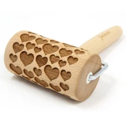 Discount Cerf Dellier Mini rouleau empreintes en bois Coeurs
