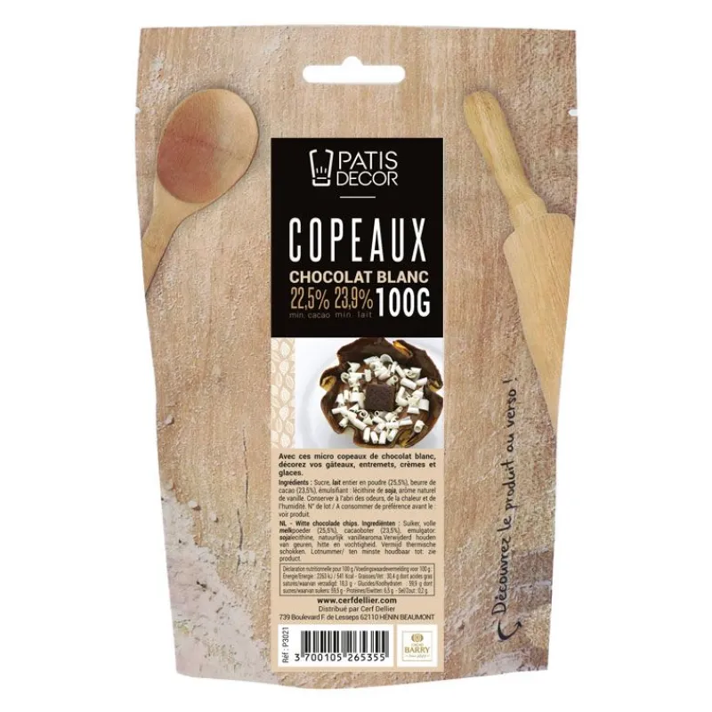 Outlet Cerf Dellier Mini-copeaux de chocolat blanc 100 g