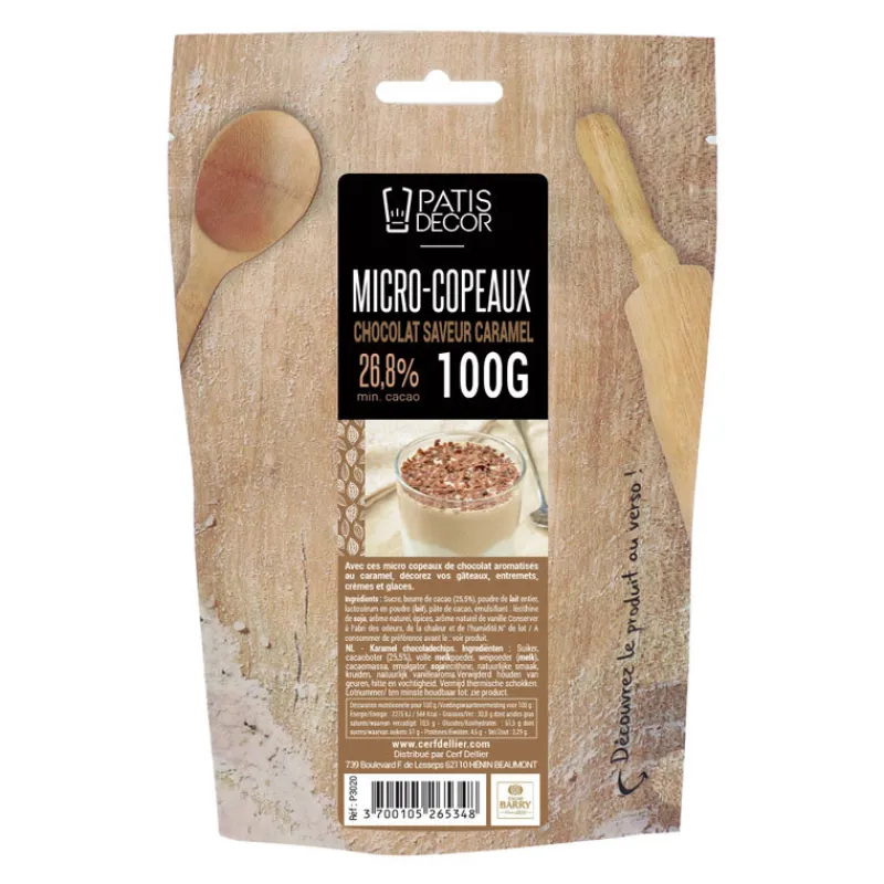 Sale Cerf Dellier Mini-copeaux de chocolat caramel 100 g