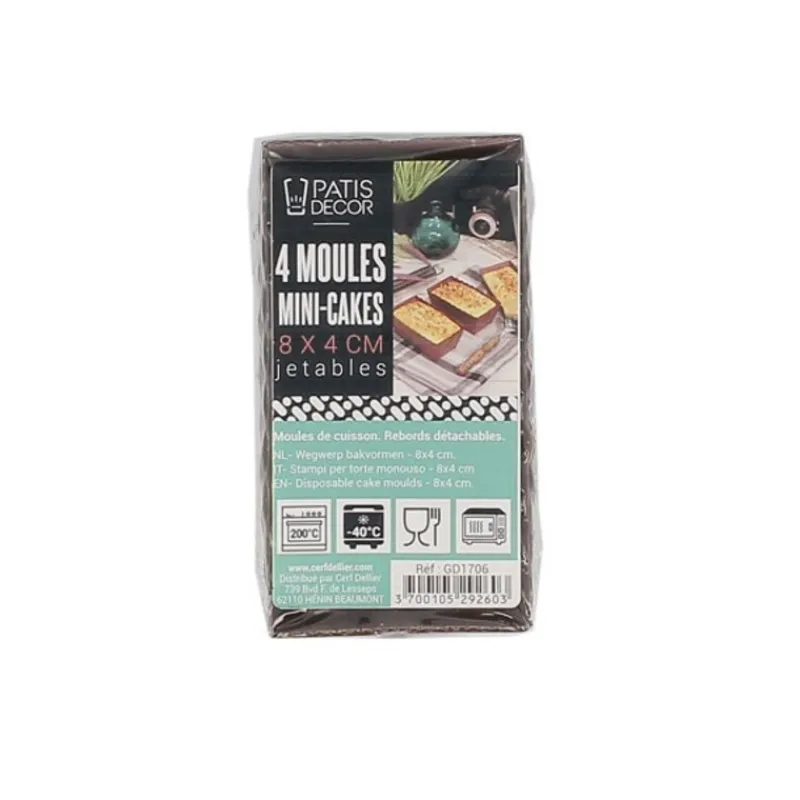 Online Cerf Dellier Mini-moules à cake jetables (x4)