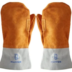 Outlet Cerf Dellier Moufles de protection en croûte cuir 10 cm