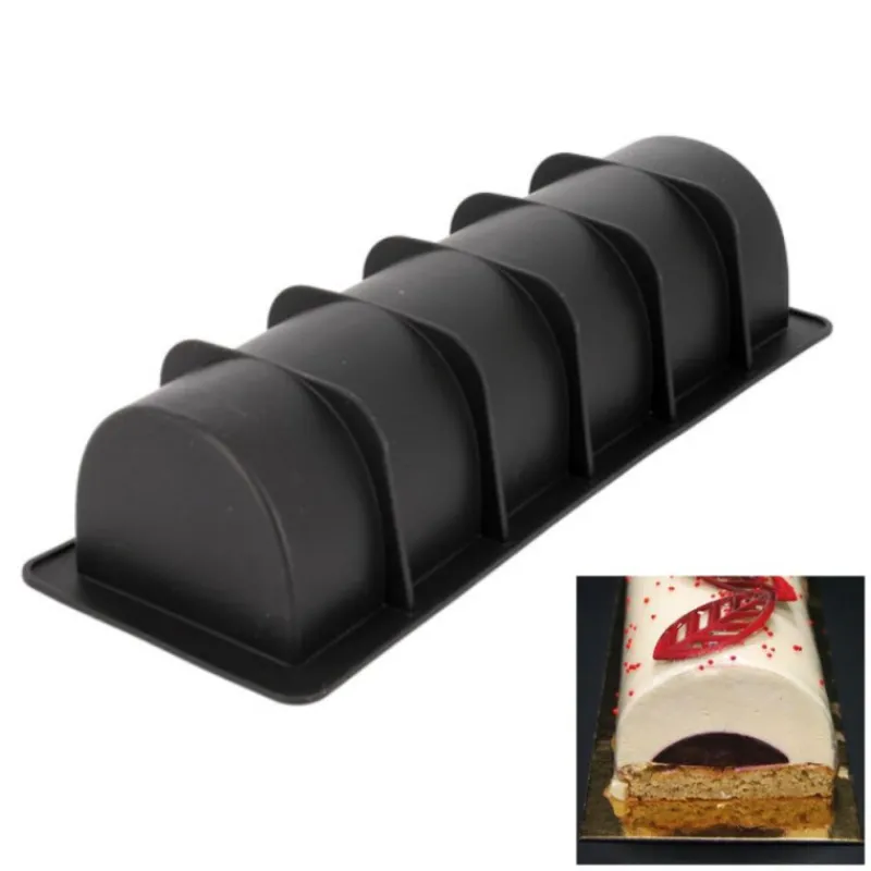 New Cerf Dellier Moule à bûche lisse silicone 30 cm