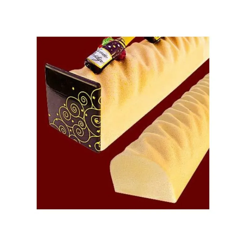 Hot Cerf Dellier Moule à bûche relief strié en PVC (x 12)