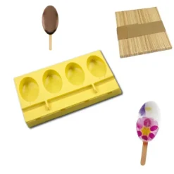 Outlet Cerf Dellier Moule à esquimaux silicone Waikiki + 50 bâtons