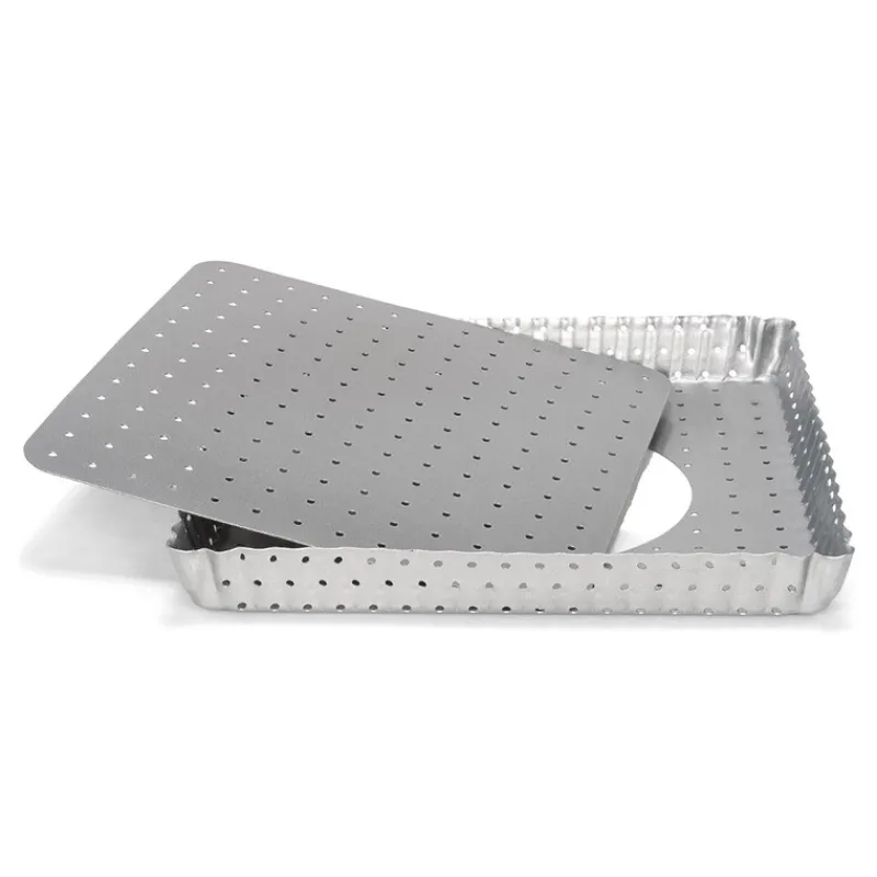 Discount Cerf Dellier Moule à tarte carré antiadhésif perforé avec fond amovible