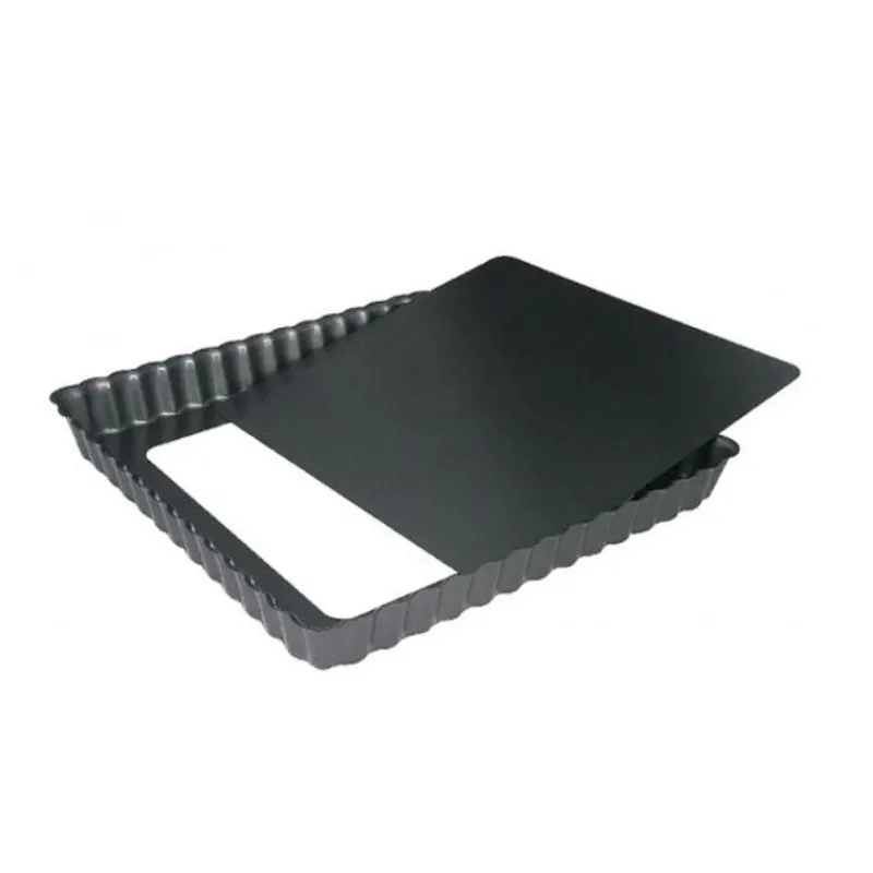 Cerf Dellier Moule à tarte carré cannelé fond amovible