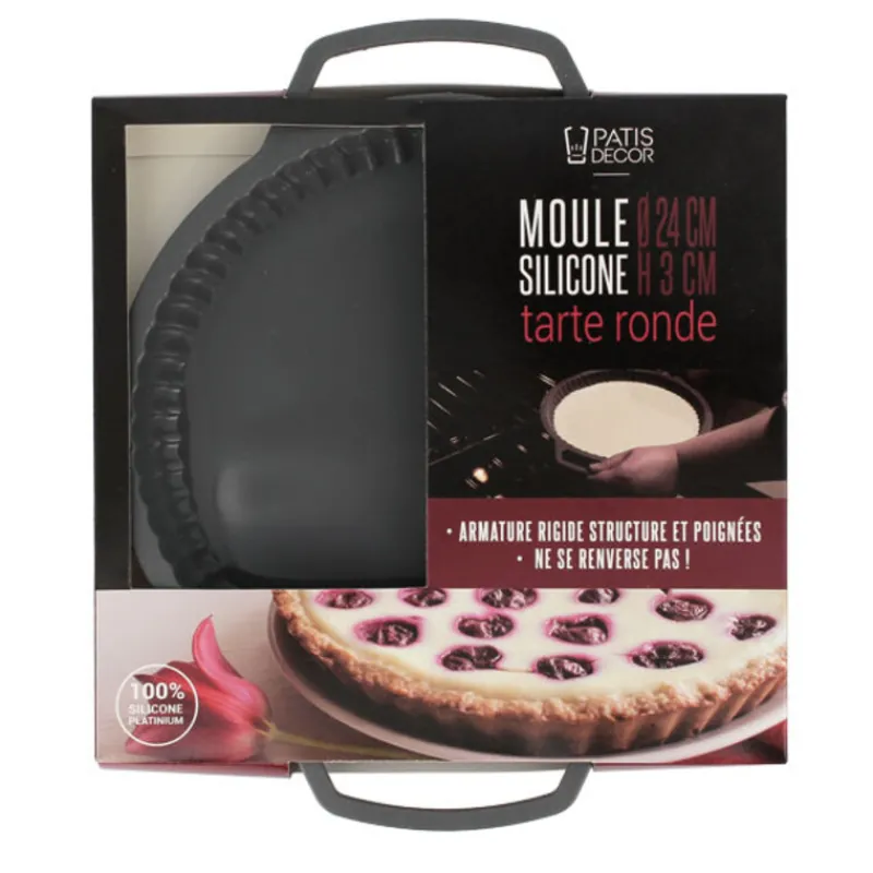 Discount Cerf Dellier Moule à tarte en Silicone Ø 24 cm