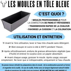 Discount Cerf Dellier Moule à tarte tôle bleuie - Ø 23,5 cm