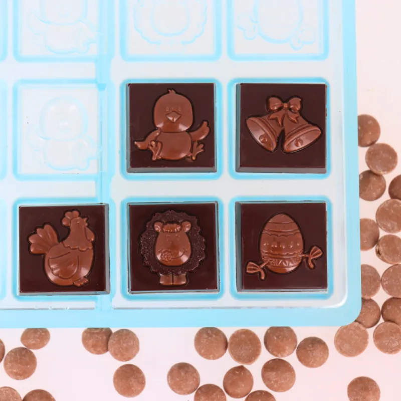 Hot Cerf Dellier Moule carrés chocolat napolitains Pâques