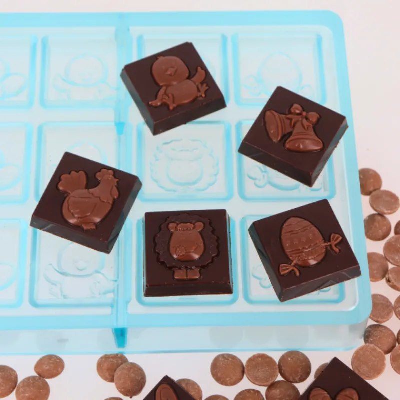 Hot Cerf Dellier Moule carrés chocolat napolitains Pâques