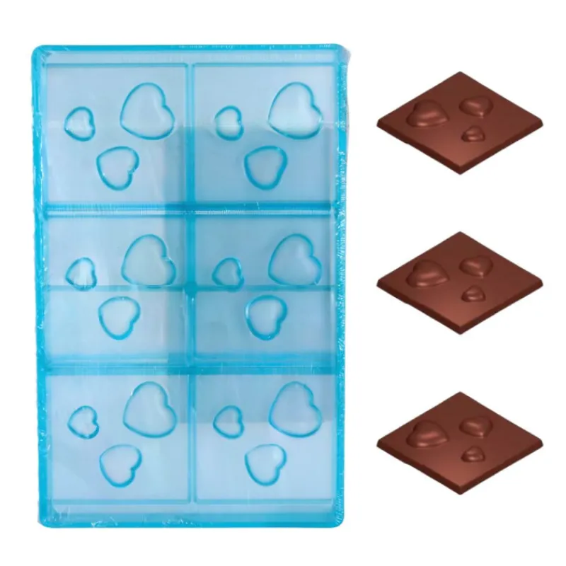 Sale Cerf Dellier Moule chocolat Carrés 3 coeurs