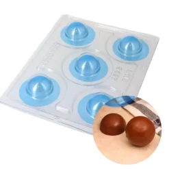 New Cerf Dellier Moule chocolat en 3 parties 5 demi sphères