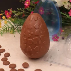 Outlet Cerf Dellier Moule chocolat en 3 parties œuf 3D motif cœur