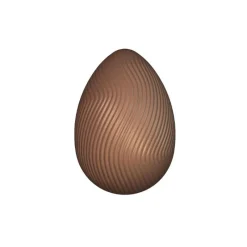 Outlet Cerf Dellier Moule chocolat oeuf strié 6,5 cm Patisdécor
