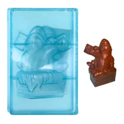 Cerf Dellier Moule chocolat Père Noël cheminée