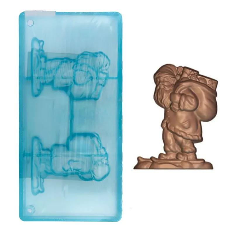 Cerf Dellier Moule chocolat Père noël skieur Patisdécor