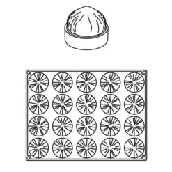 Cerf Dellier Moule mini tarte 3D Noisettes Pavoni