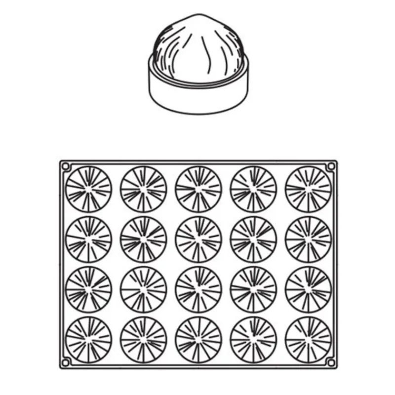 Cerf Dellier Moule mini tarte 3D Noisettes Pavoni
