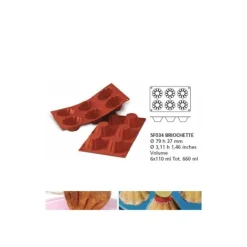 Cerf Dellier Moule silicone 6 briochettes