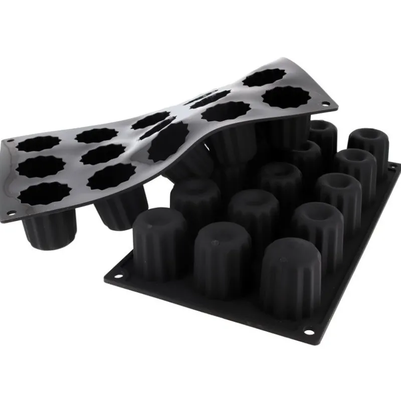 Hot Cerf Dellier Moule silicone 15 cannelés bordelais