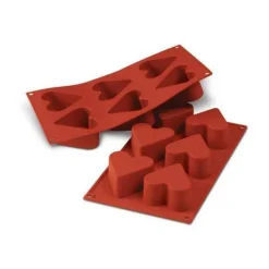 Outlet Cerf Dellier Moule silicone 6 coeurs profonds