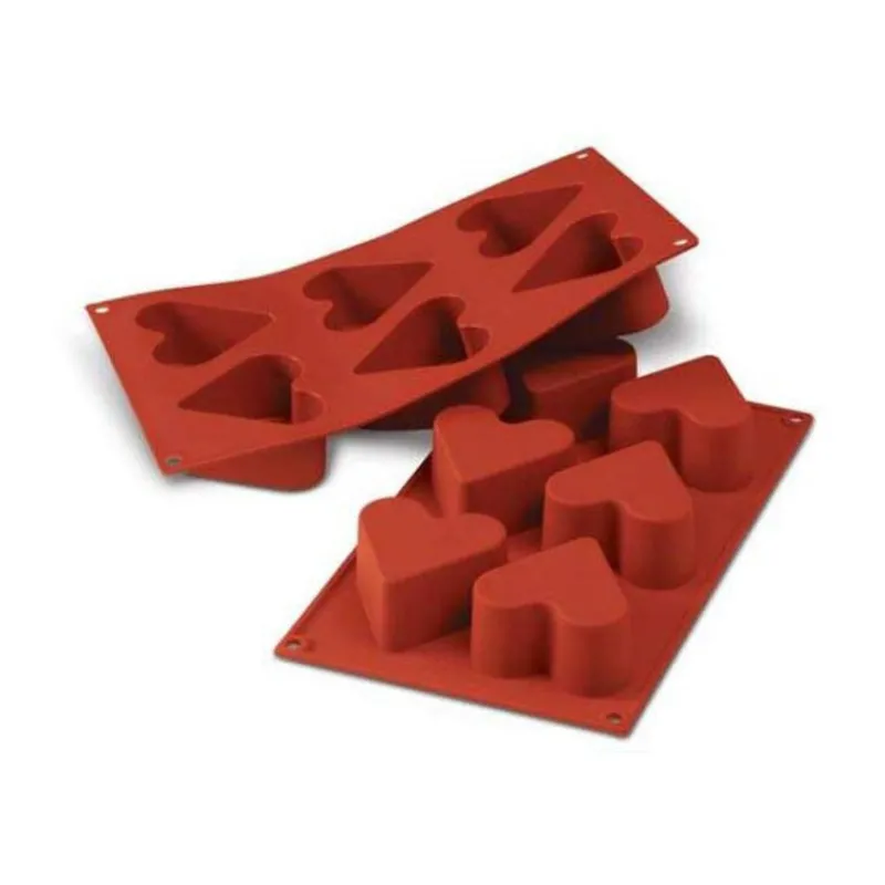 Outlet Cerf Dellier Moule silicone 6 coeurs profonds