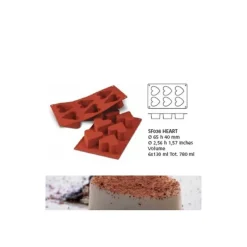 Outlet Cerf Dellier Moule silicone 6 coeurs profonds