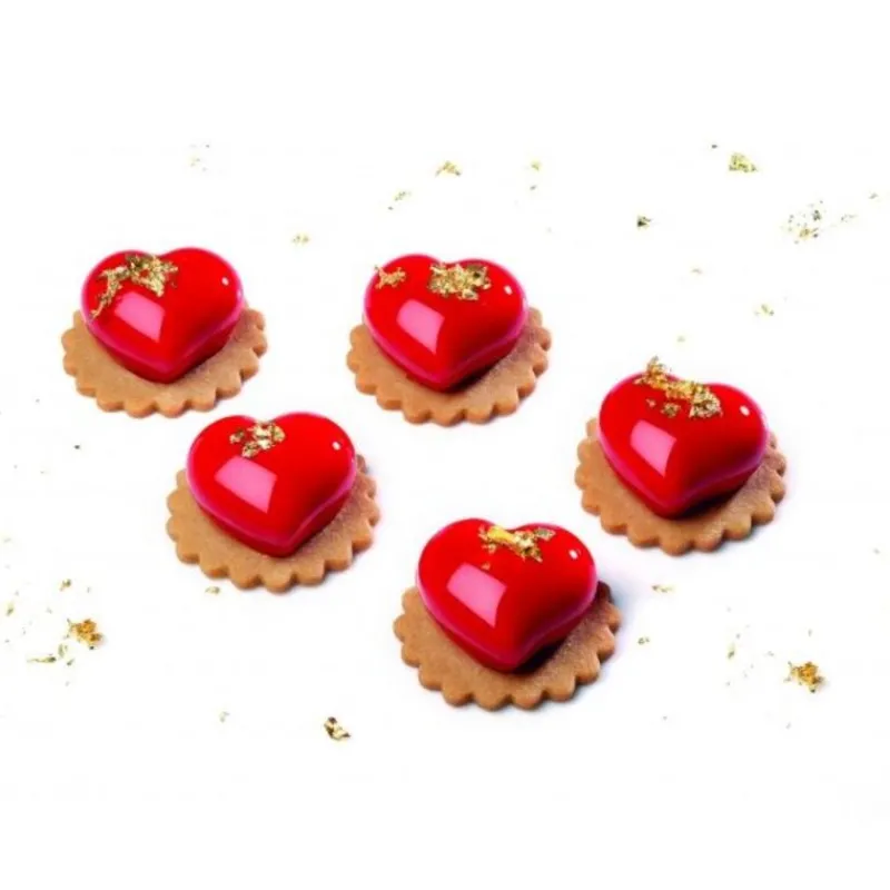 Cerf Dellier Moule silicone 30 empreintes Passion 4 cm Pavoni