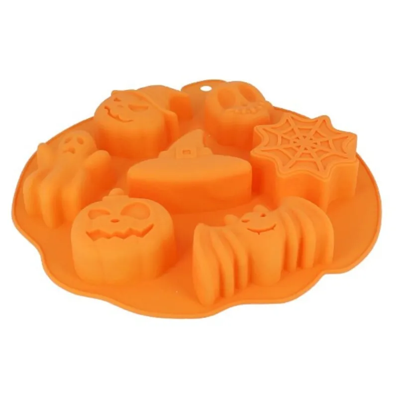 Cerf Dellier Moule Silicone 7 Empreintes Sujets d'Halloween - Ø 25,5 cm