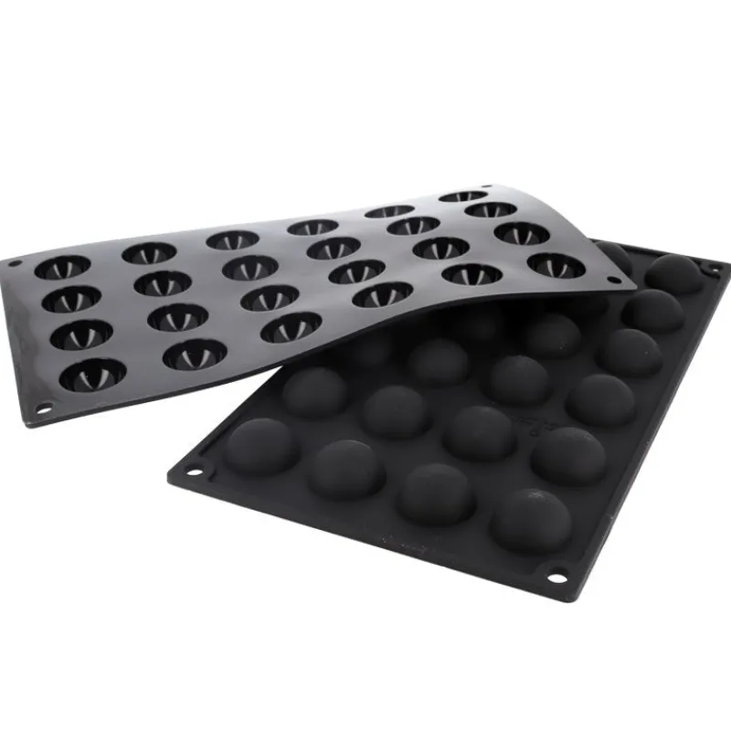 Sale Cerf Dellier Moule silicone 24 mini demi-sphères Ø 3 cm