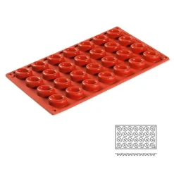 Discount Cerf Dellier Moule silicone 28 mini savarins ovales
