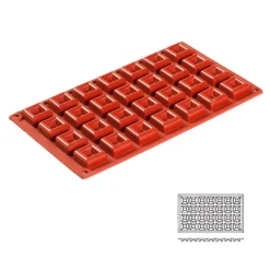Online Cerf Dellier Moule silicone 28 mini savarins carrés