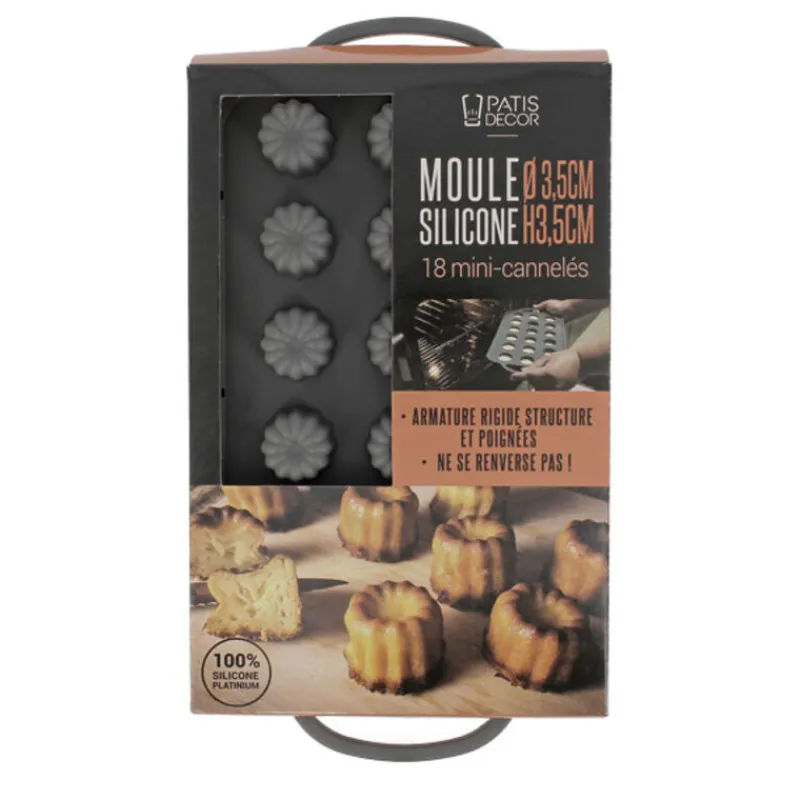 Sale Cerf Dellier Moule Silicone 18 mini-cannelés 3,5 cm