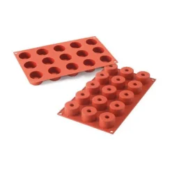 Hot Cerf Dellier Moule silicone 15 rouleaux 4 cm