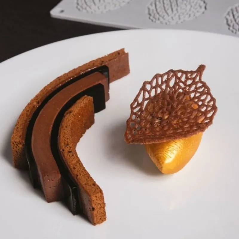 Hot Cerf Dellier Moule silicone Feuilles Pavoni