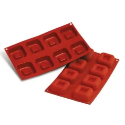 Hot Cerf Dellier Moule silicone grands savarins carrés