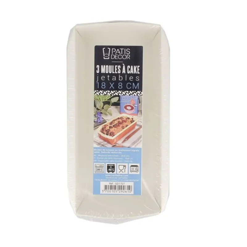 Discount Cerf Dellier Moules à cake jetables (x3)